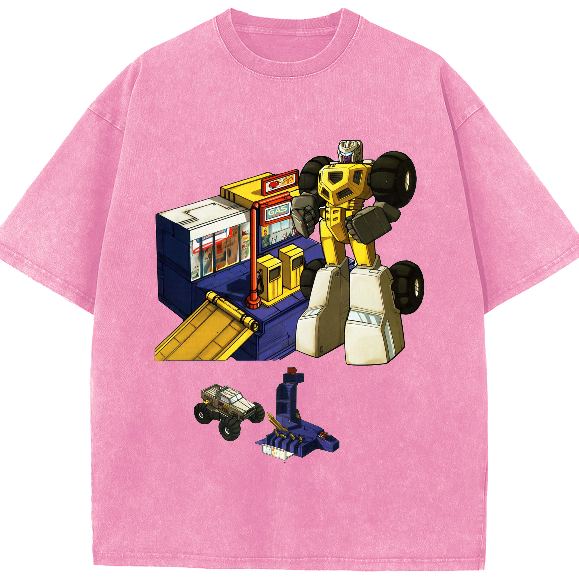 （画像用）  綿100% ヴィンテージ風 半袖Tシャツ（フロントプリント）